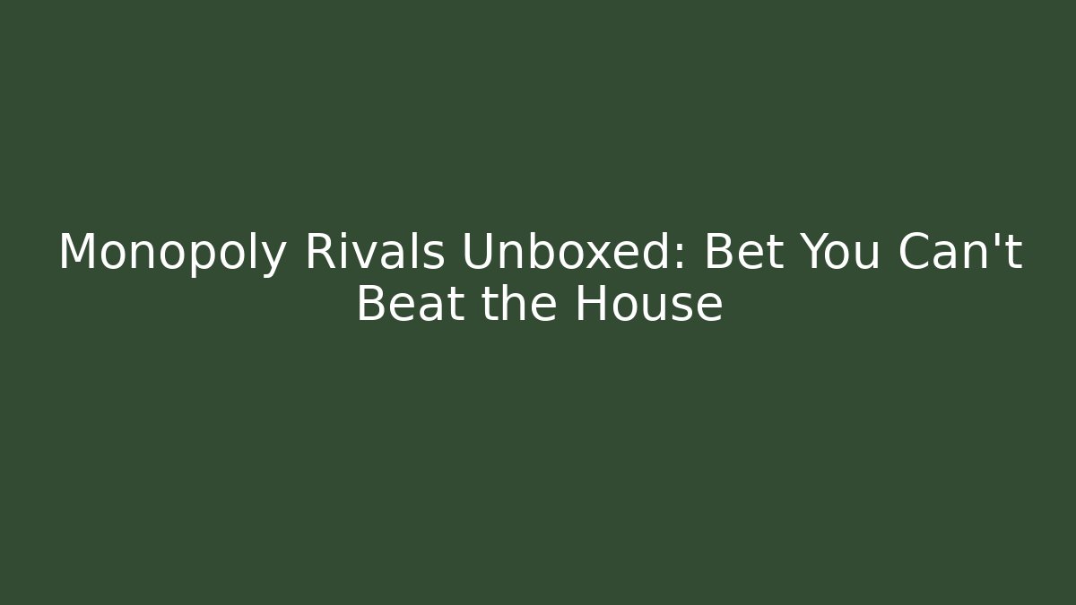 Monopoly Rivals Unboxed: Bet You Can't Beat the House