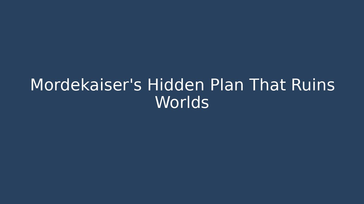 Mordekaiser's Hidden Plan That Ruins Worlds