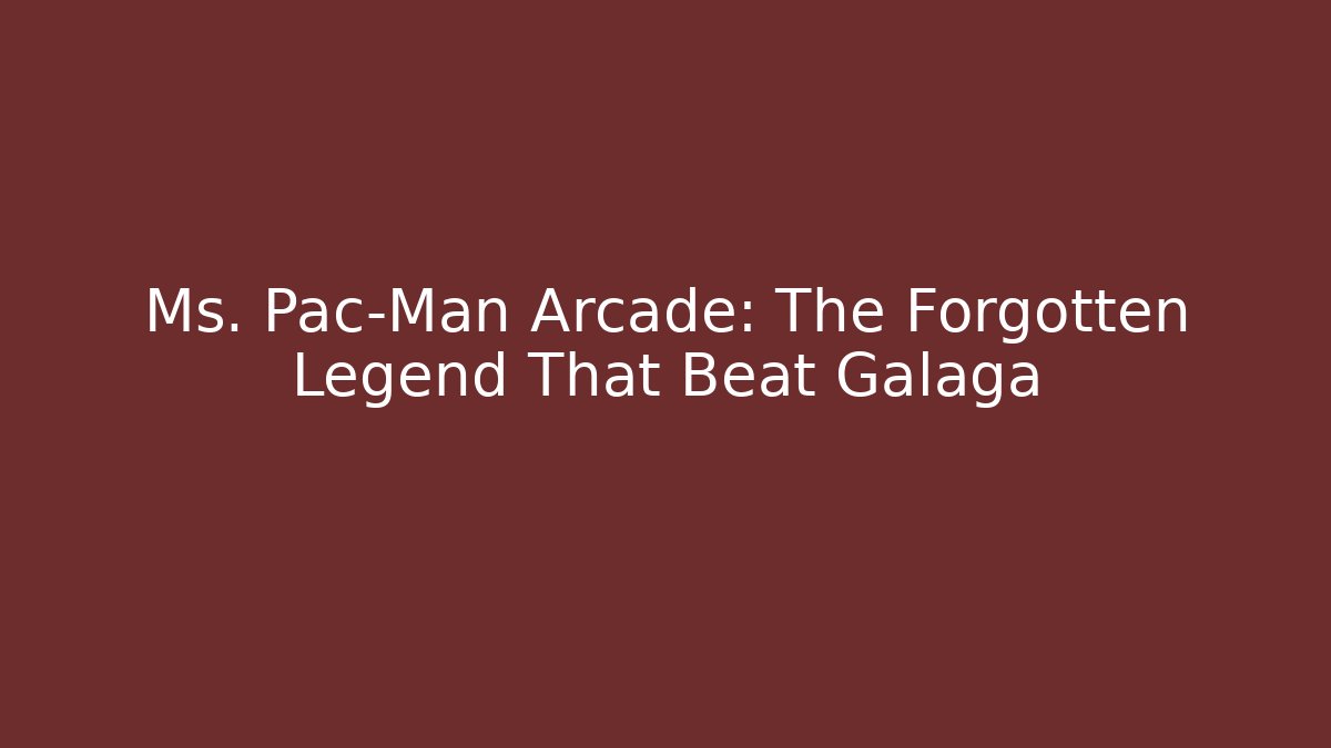 Ms. Pac-Man Arcade: The Forgotten Legend That Beat Galaga - Critter Realm