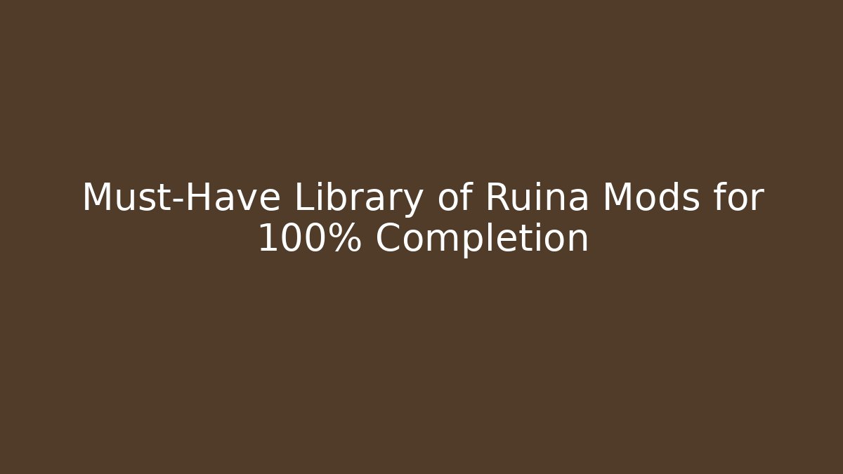 Must-Have Library of Ruina Mods for 100% Completion
