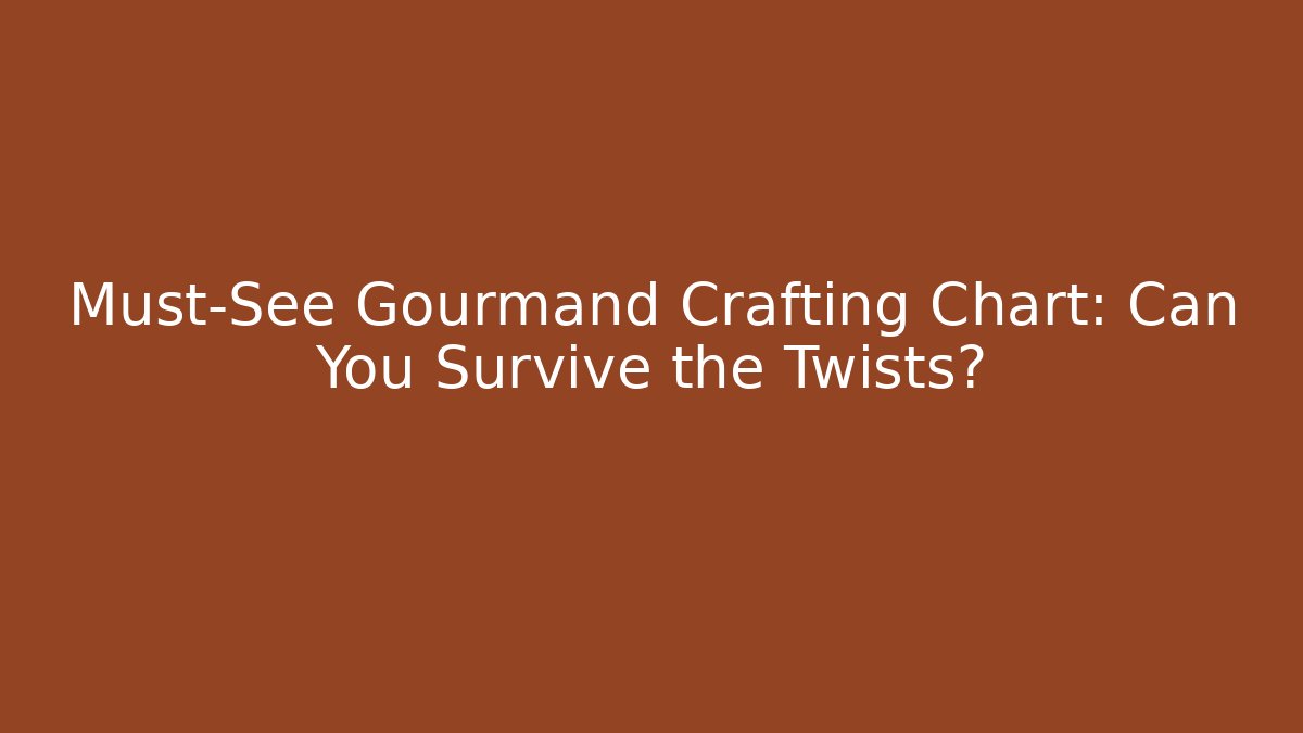 Must-See Gourmand Crafting Chart: Can You Survive the Twists?