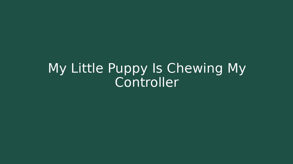 My Little Puppy Is Chewing My Controller