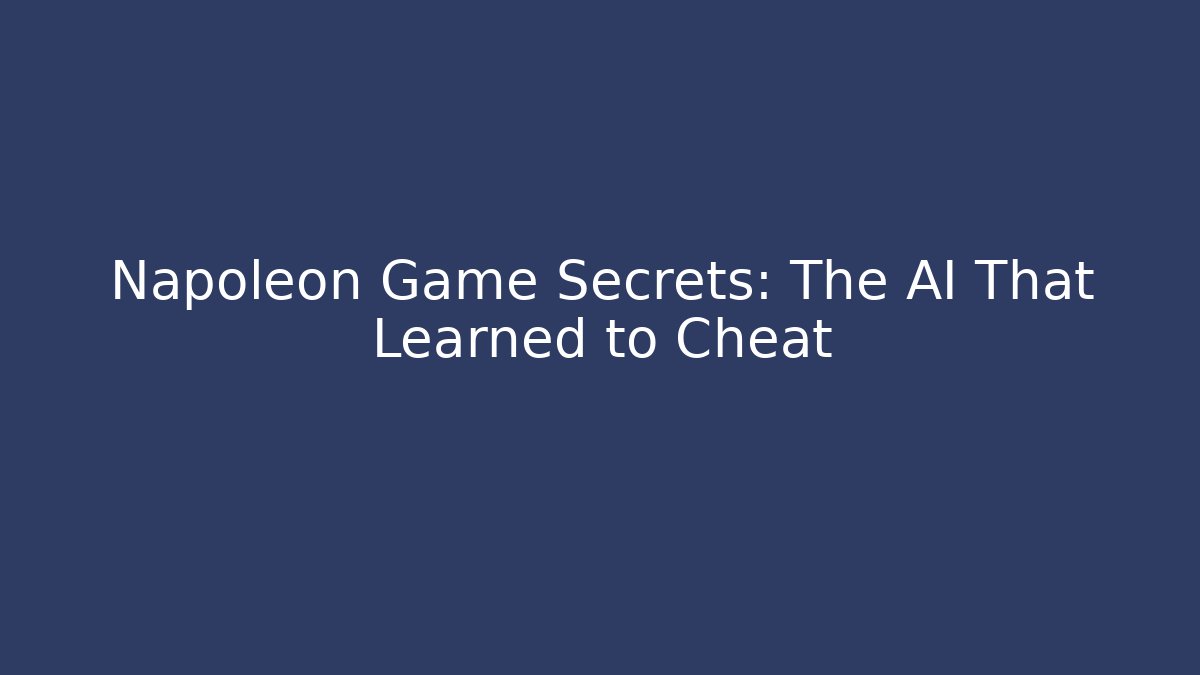 Napoleon Game Secrets: The AI That Learned to Cheat
