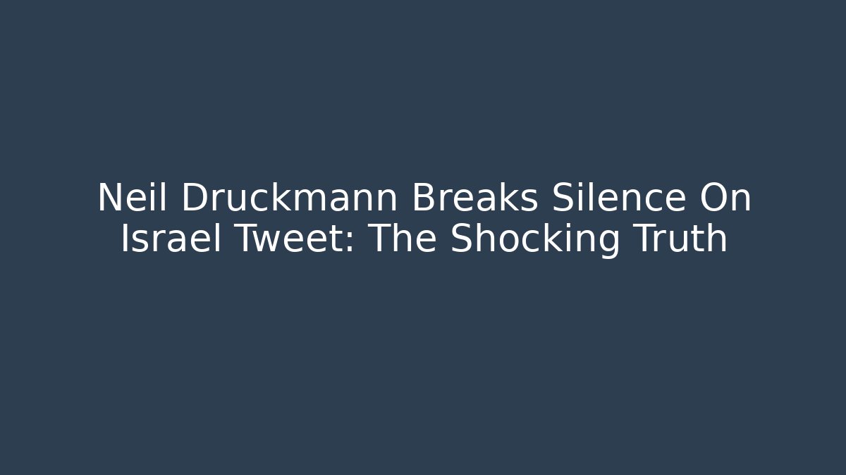 Neil Druckmann Breaks Silence On Israel Tweet: The Shocking Truth
