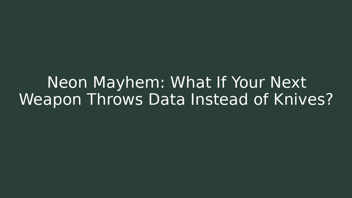 Neon Mayhem: What If Your Next Weapon Throws Data Instead of Knives?