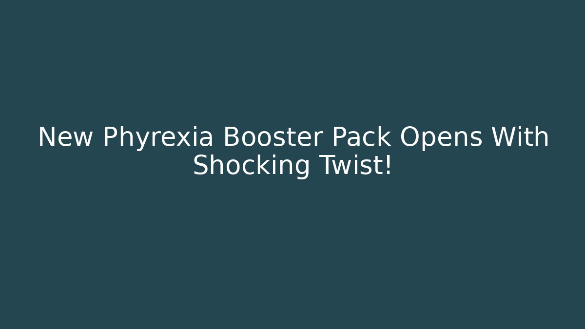 New Phyrexia Booster Pack Opens With Shocking Twist!