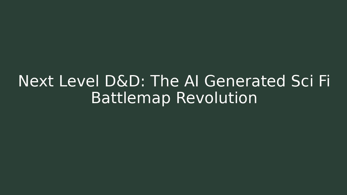 Next Level D&D: The AI Generated Sci Fi Battlemap Revolution