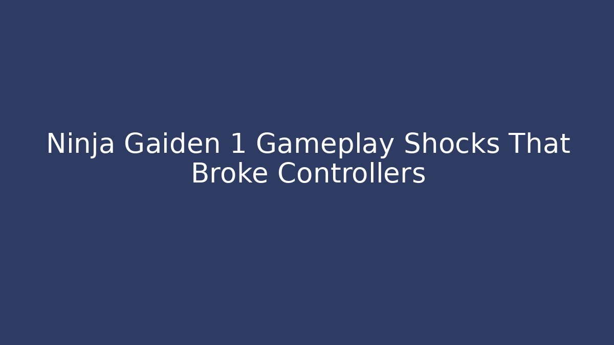 Ninja Gaiden 1 Gameplay Shocks That Broke Controllers - Critter Realm