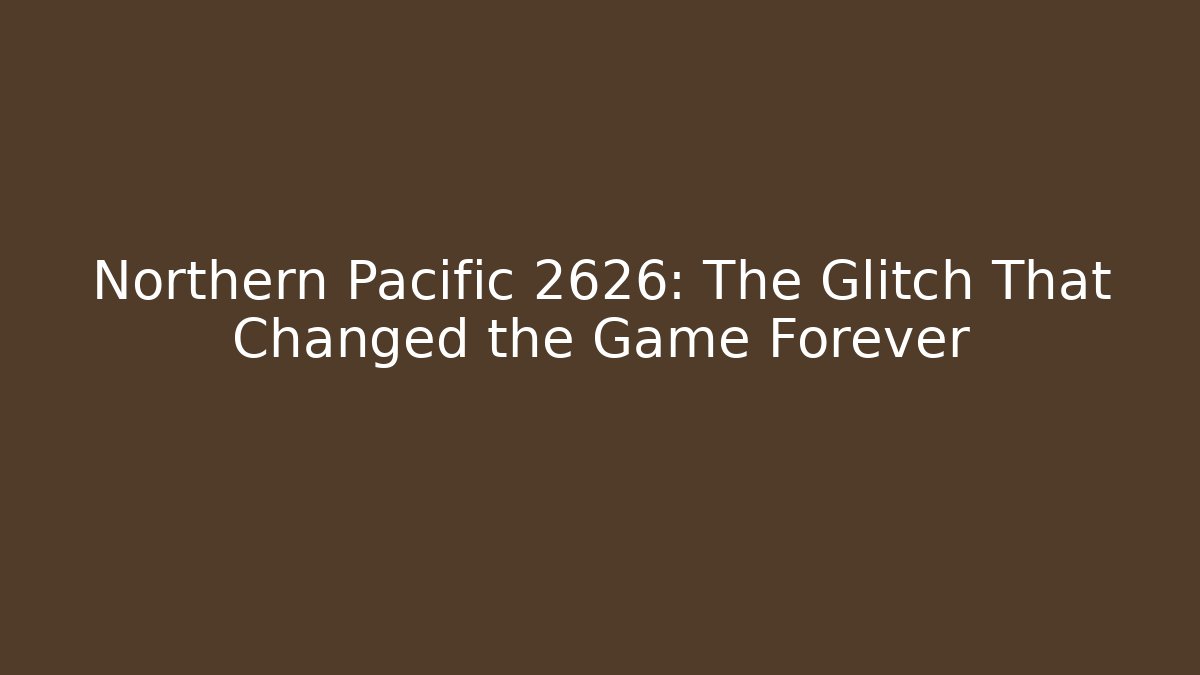 Northern Pacific 2626: The Glitch That Changed the Game Forever