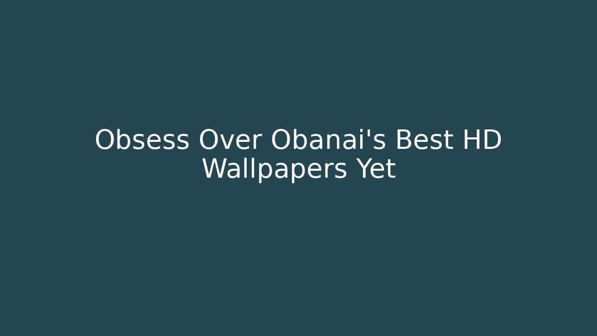 Obsess Over Obanai's Best HD Wallpapers Yet