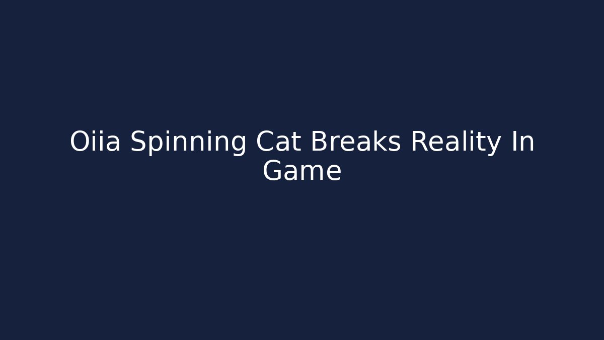 Oiia Spinning Cat Breaks Reality In Game