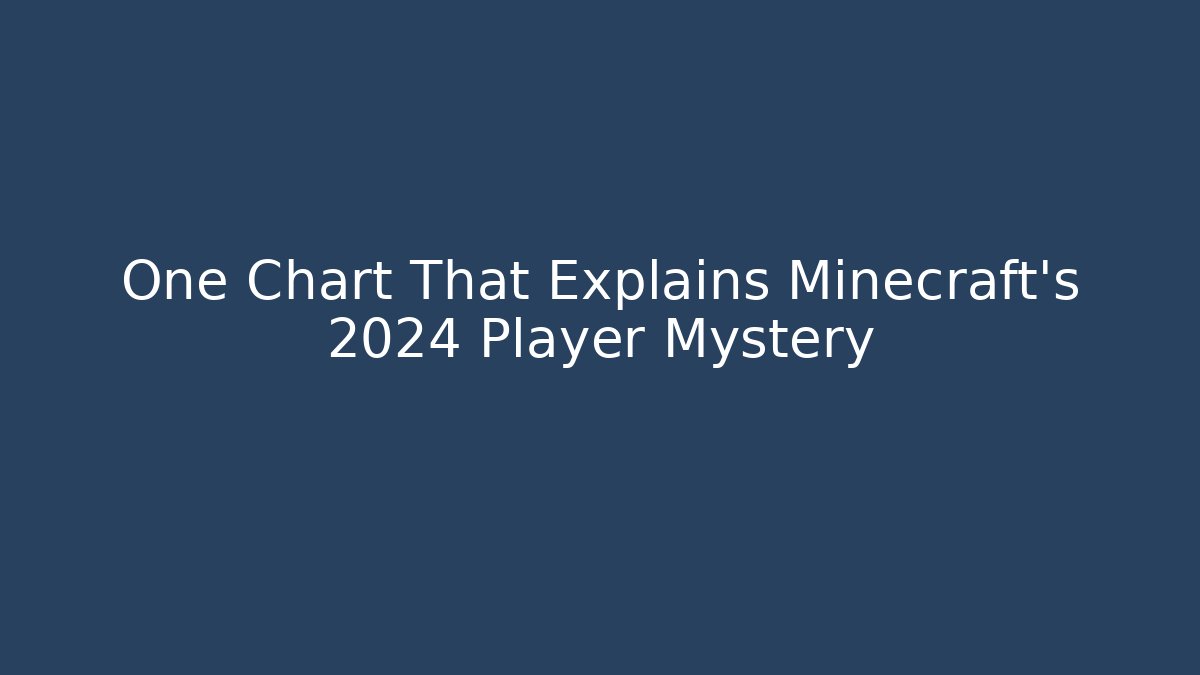 One Chart That Explains Minecraft's 2024 Player Mystery
