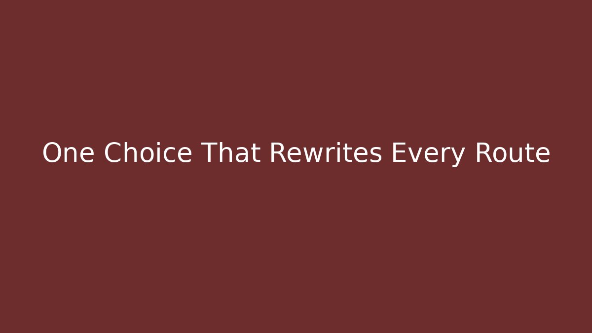 One Choice That Rewrites Every Route - Critter Realm
