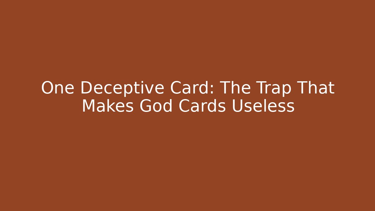 One Deceptive Card: The Trap That Makes God Cards Useless - Critter Realm