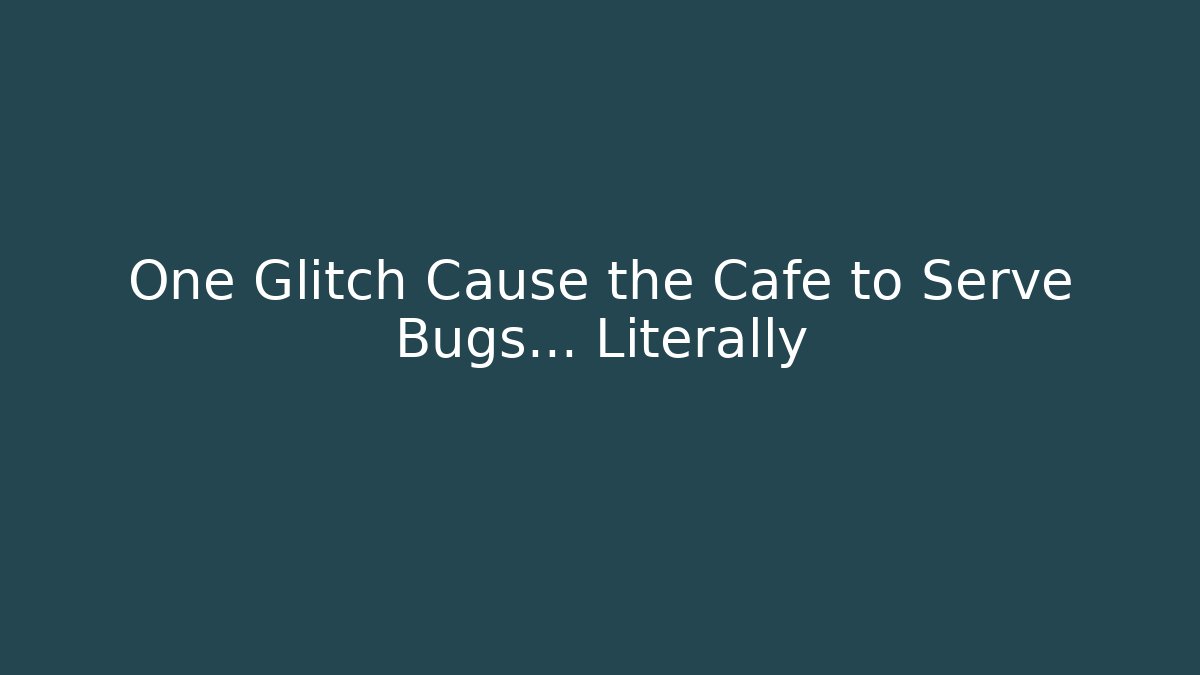 One Glitch Cause the Cafe to Serve Bugs… Literally