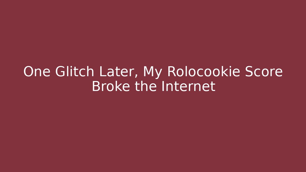 One Glitch Later, My Rolocookie Score Broke the Internet