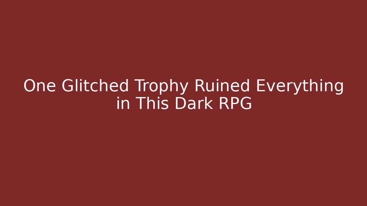One Glitched Trophy Ruined Everything in This Dark RPG - Critter Realm