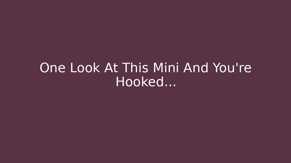 One Look At This Mini And You’re Hooked…