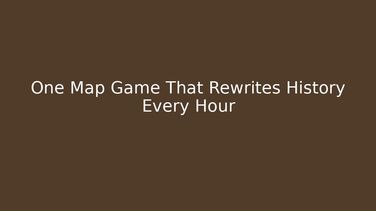 One Map Game That Rewrites History Every Hour