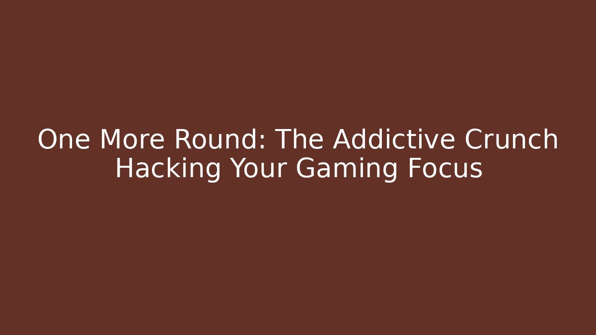 One More Round: The Addictive Crunch Hacking Your Gaming Focus