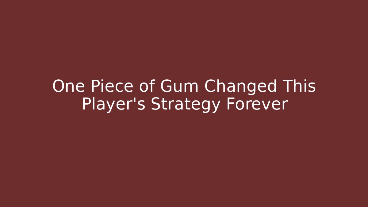 One Piece of Gum Changed This Player's Strategy Forever - Critter Realm