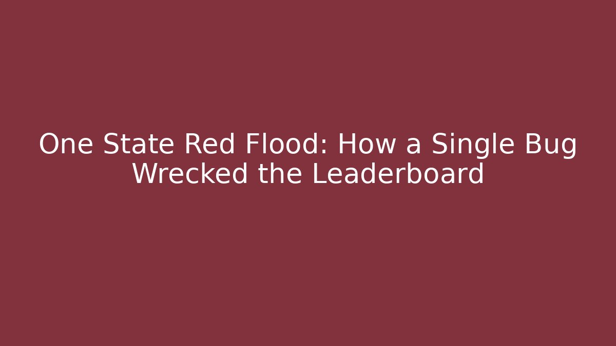 One State Red Flood: How a Single Bug Wrecked the Leaderboard - Critter Realm