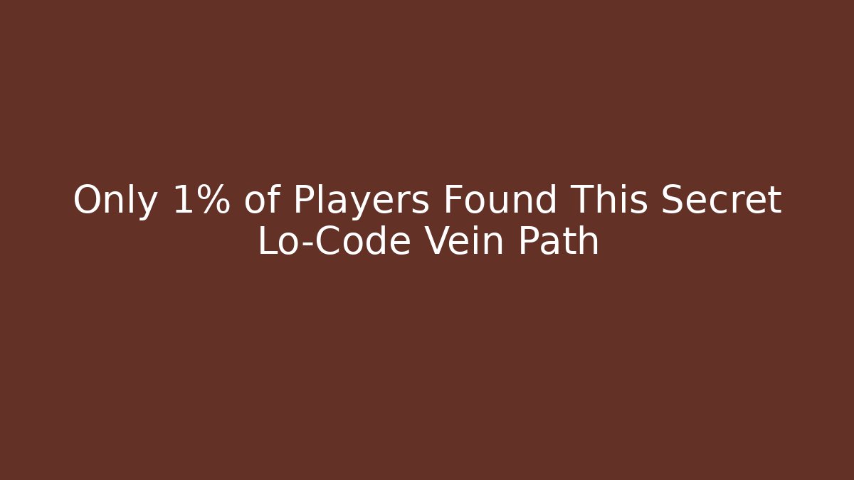 Only 1% of Players Found This Secret Lo-Code Vein Path
