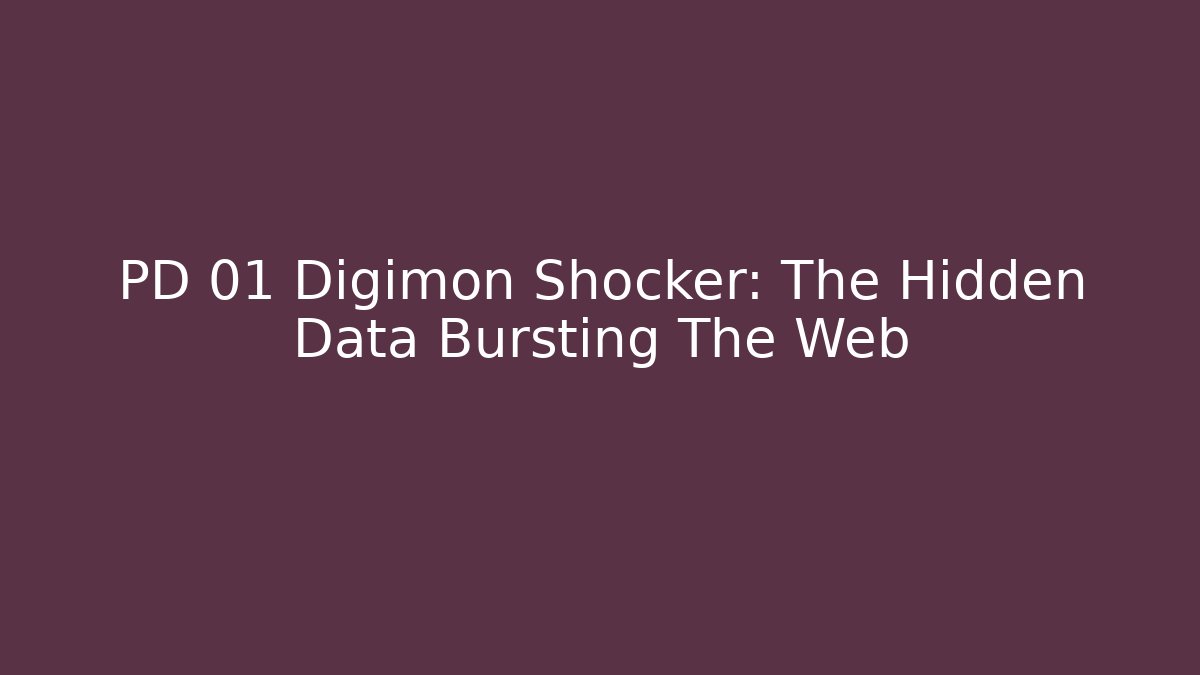 PD 01 Digimon Shocker: The Hidden Data Bursting The Web