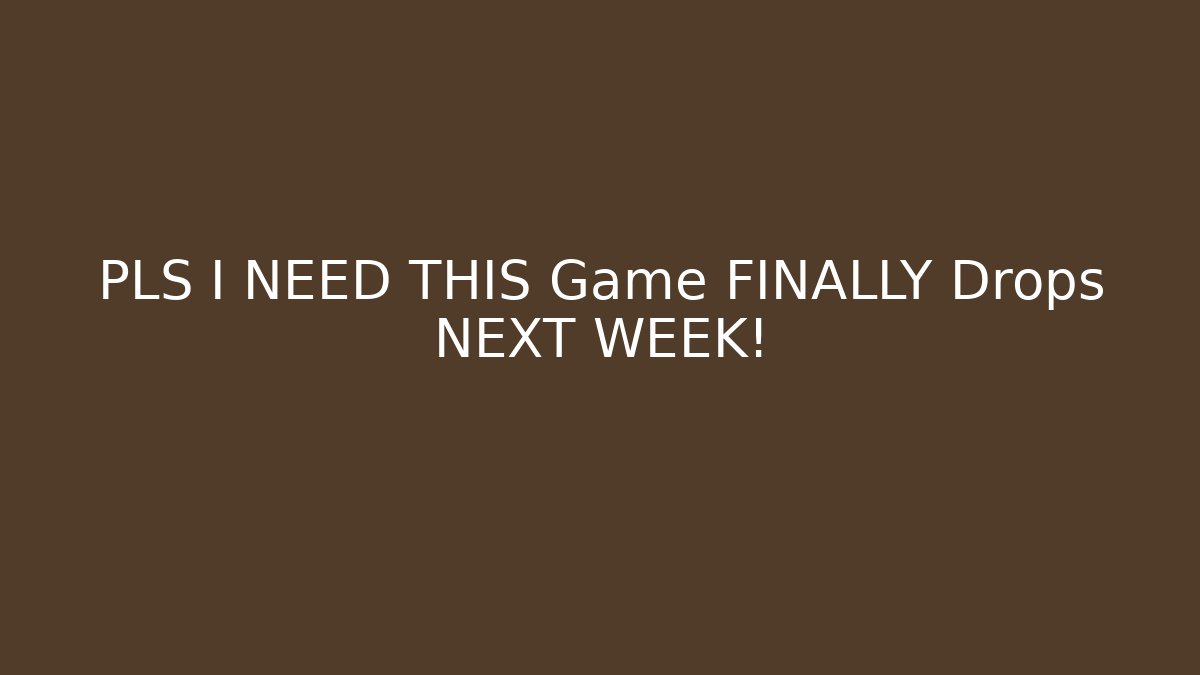 PLS I NEED THIS Game FINALLY Drops NEXT WEEK! - Critter Realm