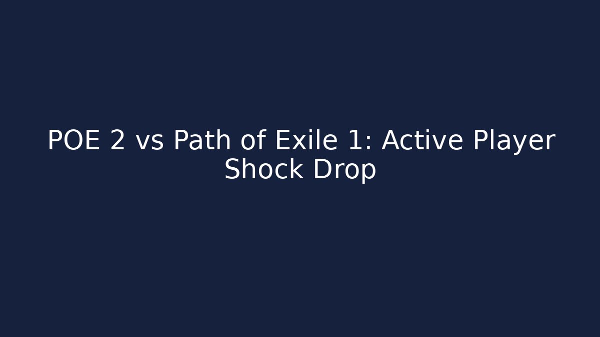 POE 2 vs Path of Exile 1: Active Player Shock Drop