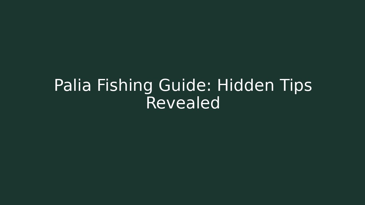 Palia Fishing Guide: Hidden Tips Revealed