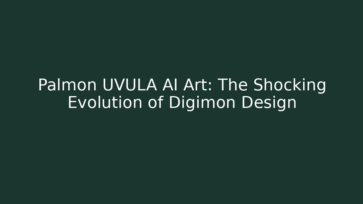 Palmon UVULA AI Art: The Shocking Evolution of Digimon Design