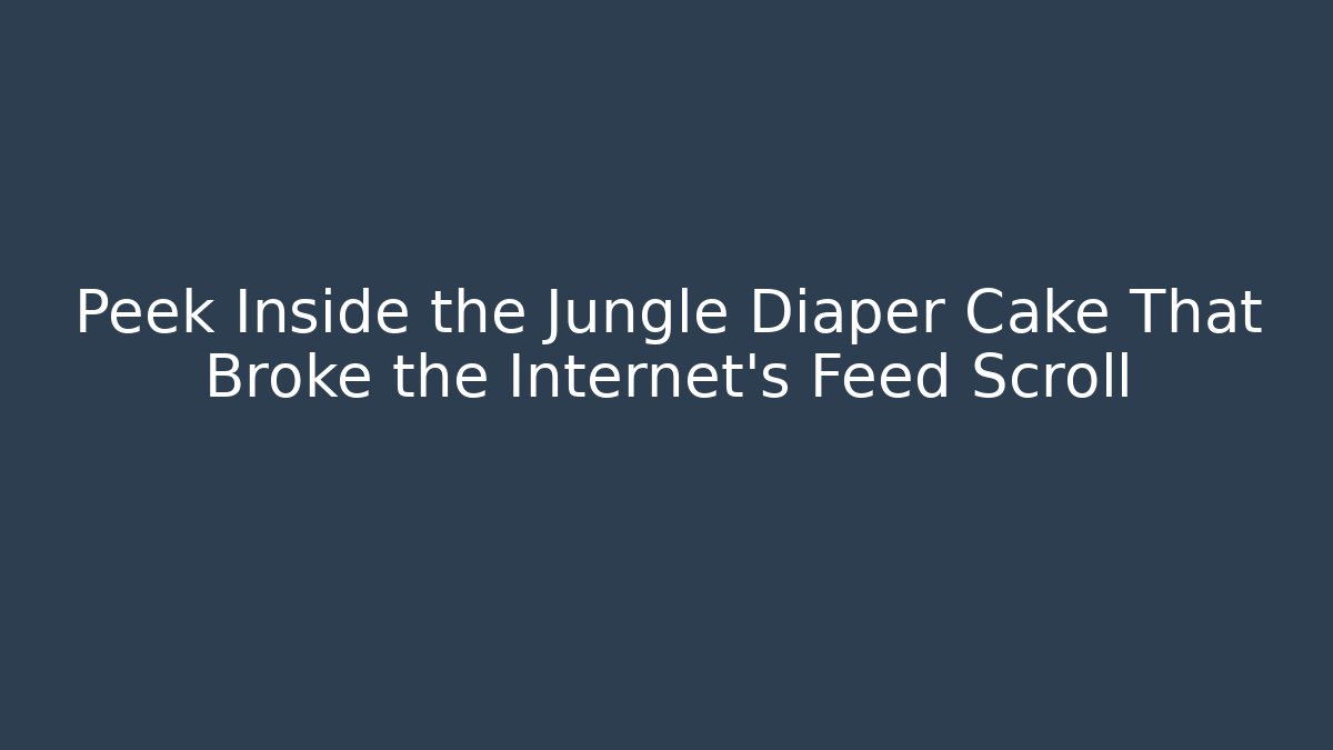 Peek Inside the Jungle Diaper Cake That Broke the Internet's Feed Scroll - Critter Realm