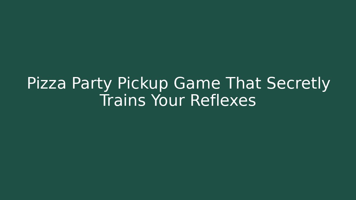 Pizza Party Pickup Game That Secretly Trains Your Reflexes