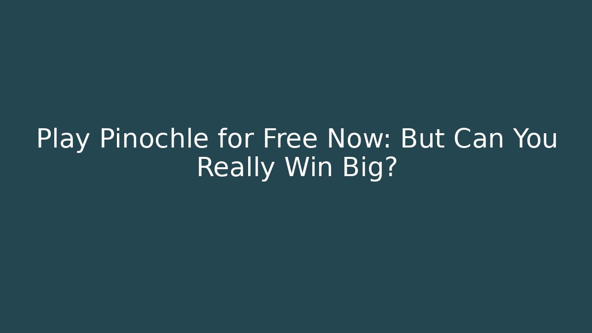 free pinochle card game online
