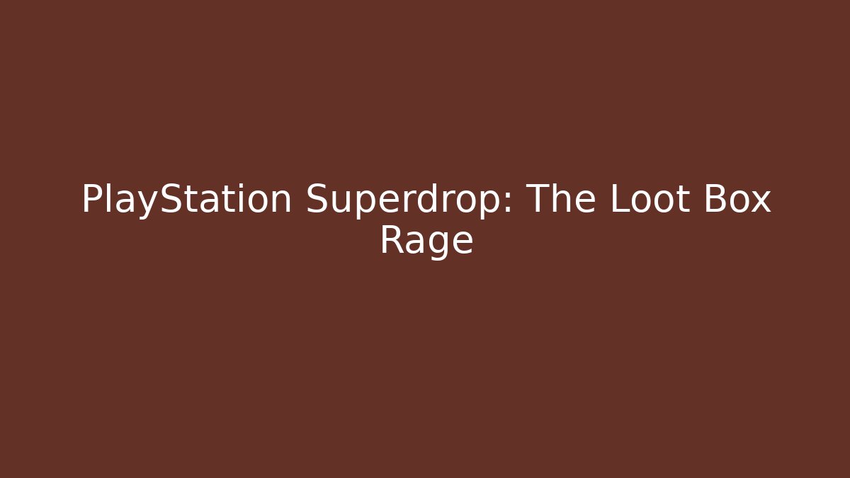 PlayStation Superdrop: The Loot Box Rage - Critter Realm