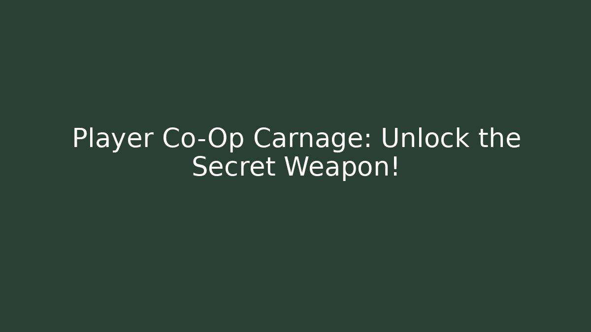 Player Co-Op Carnage: Unlock the Secret Weapon! - Critter Realm