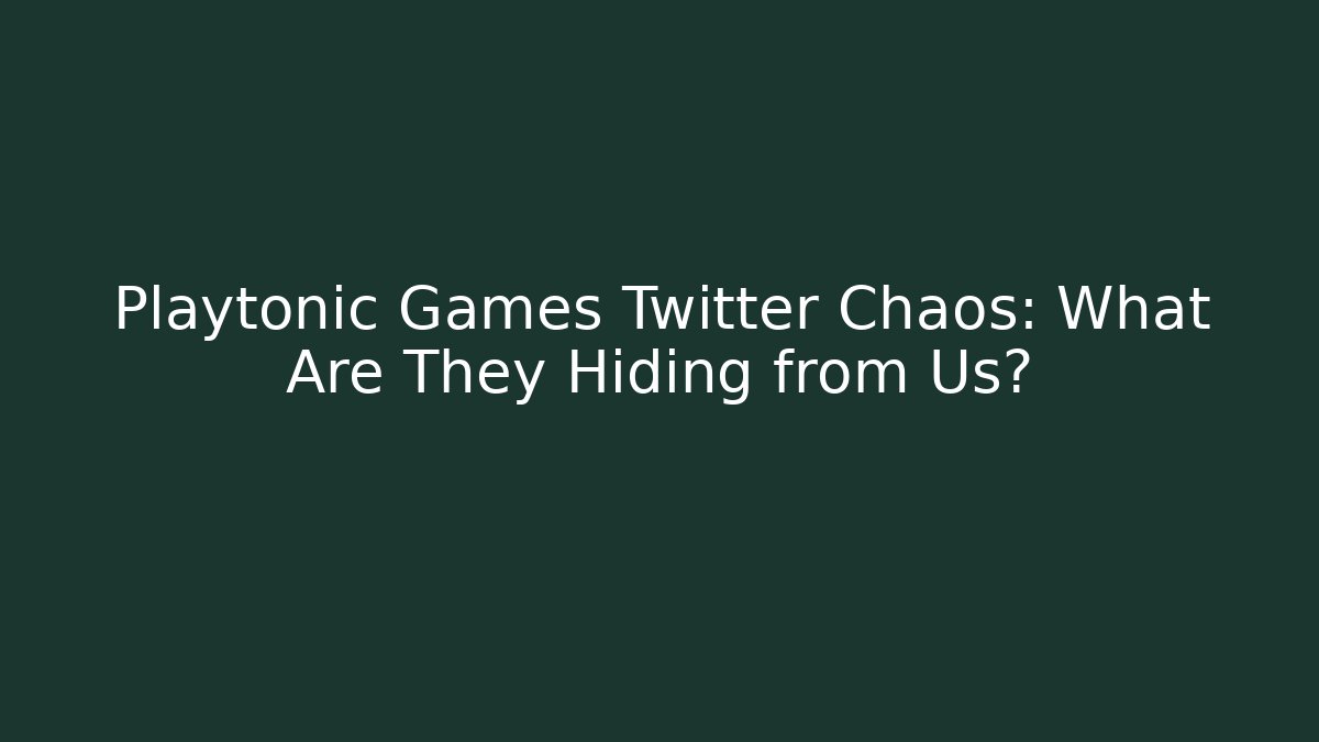 Playtonic Games Twitter Chaos: What Are They Hiding from Us?