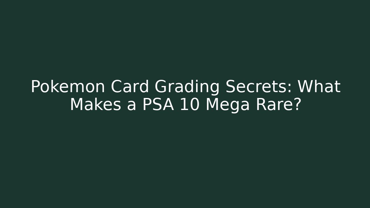 Pokémon Card Grading Secrets: What Makes a PSA 10 Mega Rare?
