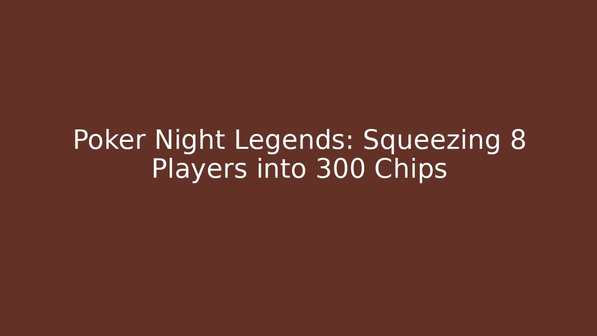 Poker Night Legends: Squeezing 8 Players into 300 Chips - Critter Realm