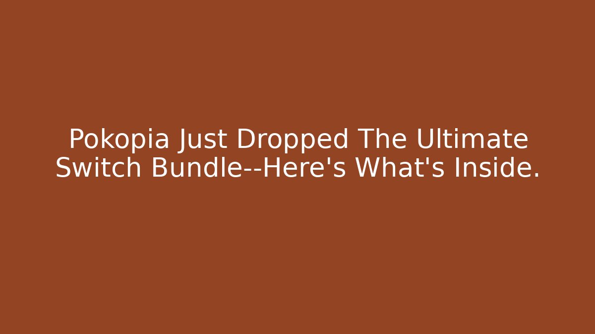 Pokopia Just Dropped The Ultimate Switch Bundle—Here's What's Inside.