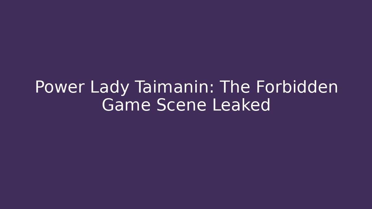 Power Lady Taimanin: The Forbidden Game Scene Leaked