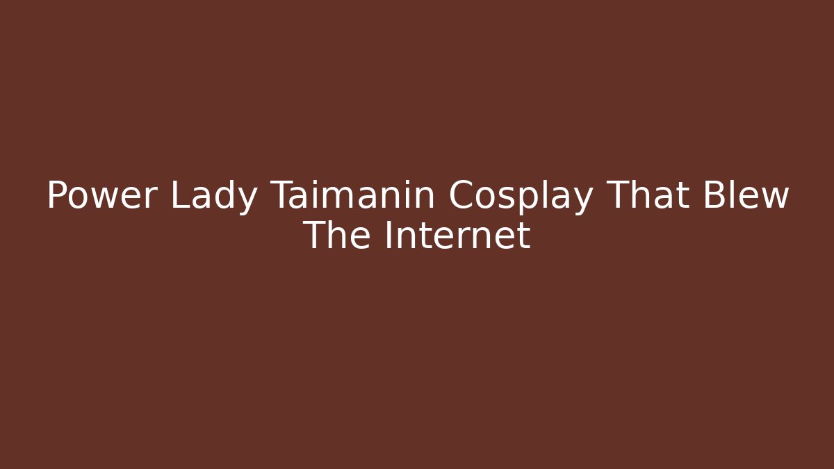 Power Lady Taimanin Cosplay That Blew The Internet