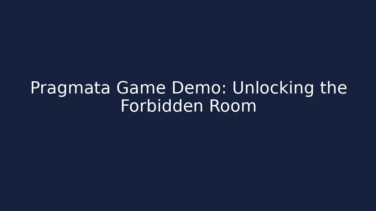 Pragmata Game Demo: Unlocking the Forbidden Room