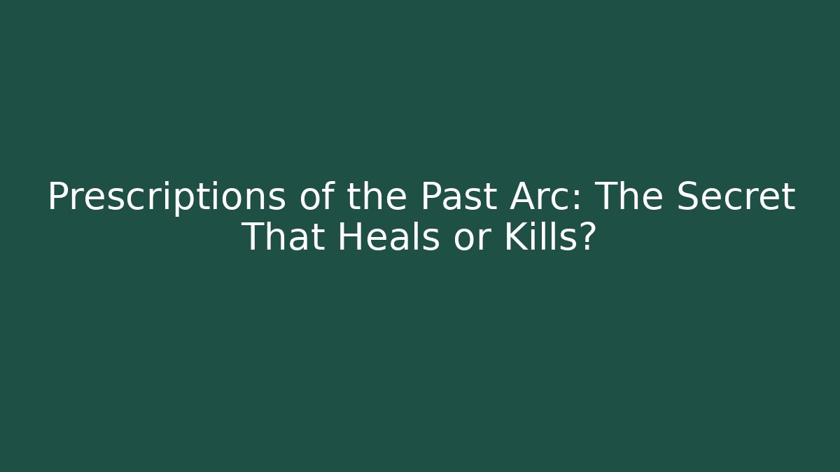 Prescriptions of the Past Arc: The Secret That Heals or Kills?