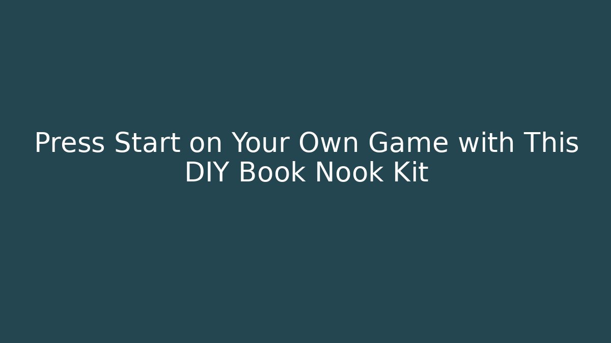 Press Start on Your Own Game with This DIY Book Nook Kit