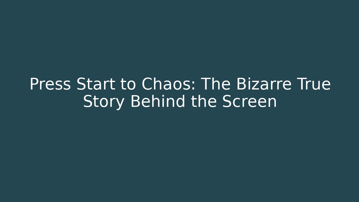 Press Start to Chaos: The Bizarre True Story Behind the Screen