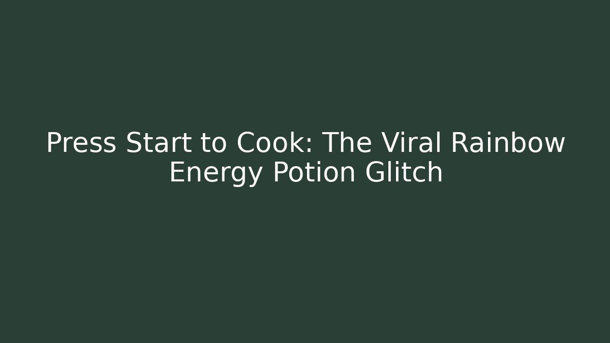 Press Start to Cook: The Viral Rainbow Energy Potion Glitch - Critter Realm