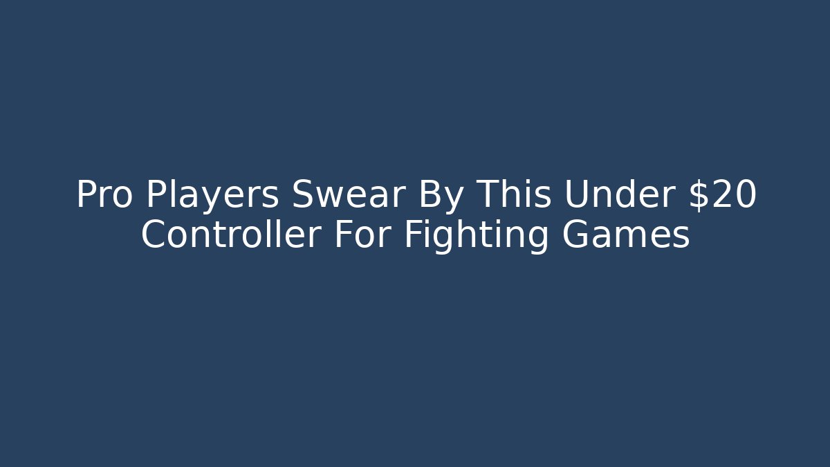 Pro Players Swear By This Under $20 Controller For Fighting Games