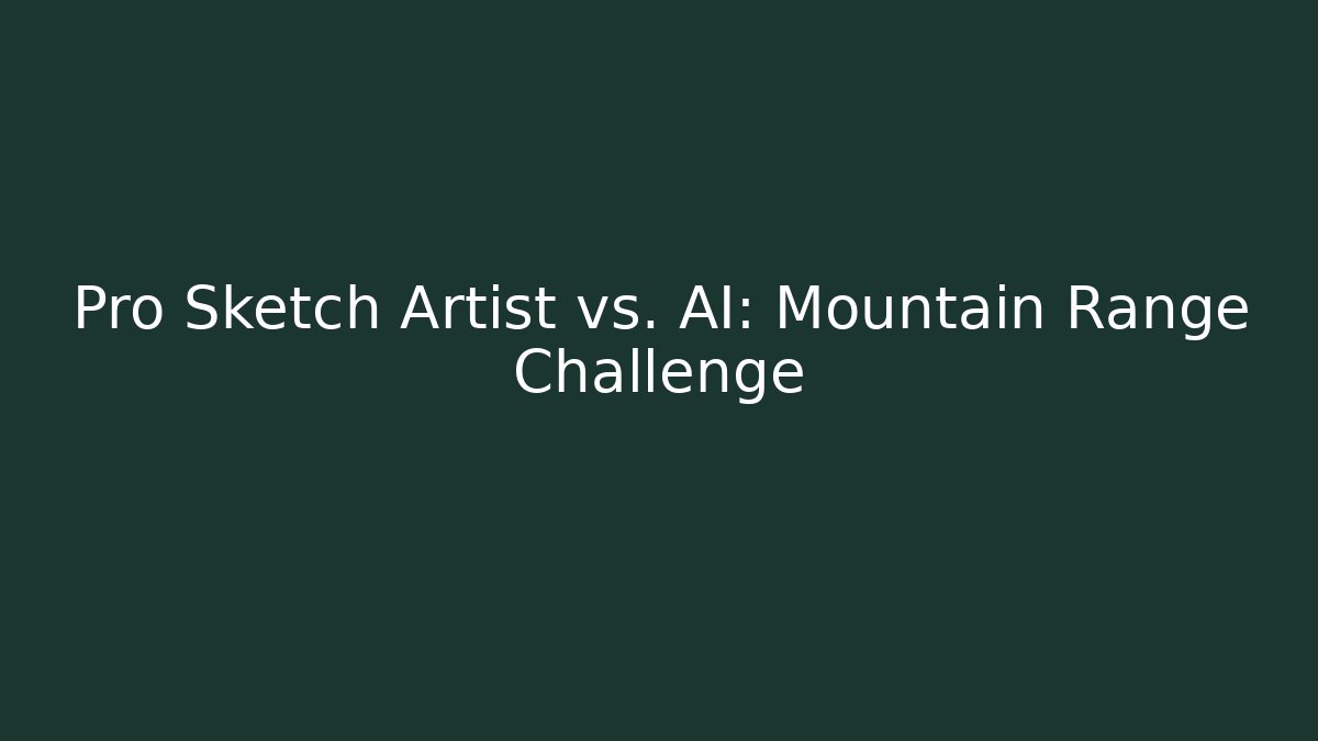Pro Sketch Artist vs. AI: Mountain Range Challenge